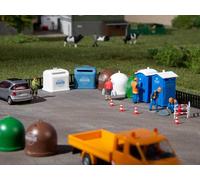 2 Portatile Toilette E 5 Riciclaggio Contenitori Ho / Oo Scala Auhagen Kit 42593