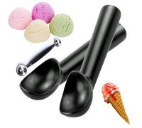 2 porzionatori per gelato antiaderente, in alluminio, 18 cm, con 1 cucchiaio di metallo
