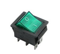 2 Position KCD4 Rocker Switch ON-Off 4 Pins /6 Pins Electrical Equipment with Light Power Switch Switch Cap 16A 250VAC/ 20A 125V(Green,6 Pins)