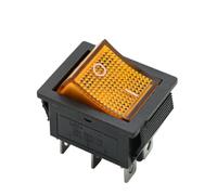 2 Position KCD4 Rocker Switch ON-Off 4 Pins /6 Pins Electrical Equipment with Light Power Switch Switch Cap 16A 250VAC/ 20A 125V(Yellow,4 Pins) Controls Switches