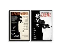 2 poster artistici da parete su tela, poster artistici da parete con immagine del film Sc Arface, poster decorativi per la stanza, poster decorativi da 40 x 60 cm, stile