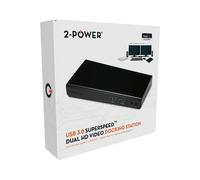 2-Power DOC0101A replicatore di porte e docking station per laptop Nero (USB-A 3.0 Dual 2K Display Dock includes power cable. F NEW