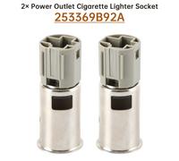 2× Power Outlet Cigarette Lighter Socket 253369B92A per Nissan S4 H7