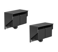 ledscom.de 2 prese per esterni/ambienti umidi PIWI, a vista, IP44, doppia presa Schuko, 16 A/230 V, acciaio inossidabile, plastica, antracite, orizzontale