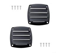 2 prese d'aria nere da 7,6 cm per la ventilazione di kayak, canoa e yacht scafo (nero)