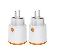 2 Prese Intelligenti Tuya Zigbee 3.0 da 16 A con Blocco di Sicurezza per Bambini e Telecomando, Compatibili con Alexa e Spina Europea.