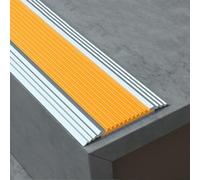 2× Profilo per bordi scale autoadesivo, bordo antiscivolo for scale, gradini for scale in alluminio scanalato, protezione for bordi ispessita e resistente all'usura(Yellow,80cm/2.62ft)