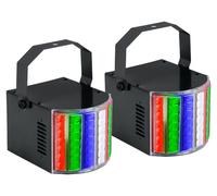 2 Proiettore LED RGBW USB Derby Faro Mobile Effetti Luce Sena Discoteca Feste DJ