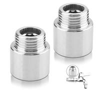 2 prolunghe per rubinetto, 1/2 pollici, valvola angolare da 1/2 pollici, autosigillante, prolunga per rubinetti, valvole ad angolo, soffione doccia, raccordo filettato, collegamento acqua