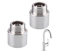 2 prolunghe per rubinetto da 1/2 pollici, prolunga per rubinetto in acciaio inox, prolunga per rubinetto dell'acqua, rubinetto di intercettazione, rubinetto, valvole angolari (lunghezza 2 cm)