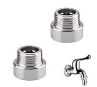 2 prolunghe per rubinetto da 1/2 pollici, prolunga per rubinetto in acciaio inox, prolunga per rubinetto dell'acqua, rubinetto di intercettazione, rubinetto, valvole angolari (lunghezza 1 cm)