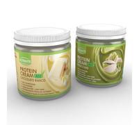 2 protein cream gusti misti (1 veg cioccolato bianco + 1 veg pistacchio) - senza glutine - low carb - 2x250g