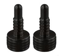 2 protezioni a vite per stecca da biliardo in lega di alluminio, per stecca da biliardo, protezione per giunture per cuspide piccola, cuspide grande, tonda, Yb Nj, colore nero, 17 mm (per stecca NJ)