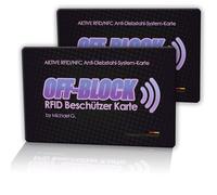 2 protezioni attive RFID/NFC, set da 2 pezzi, carte di blocco RFID, colore nero, scheda di blocco dei dati, protezione dal furto di dati. L'originale dello shopping TV by Michael G., Nero ,