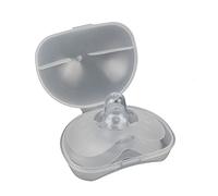2 protezioni per capezzoli in silicone per allattamento al seno con custodia trasparente