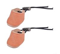 2 protezioni per le dita progettate per la protezione del pollice in pelle bovina ispessita con interno lanuginoso per la sicurezza e la sicurezza (marrone)