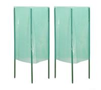 2 protezioni per piante da giardino con pellicola trasparente in polietilene e telaio in plastica per proteggere le piante da insetti, gelo e intemperie per un uso sostenibile tutto l'anno (2 set)