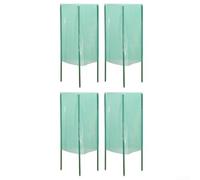 2 protezioni per piante da giardino con pellicola trasparente in polietilene e telaio in plastica per proteggere le piante da insetti, gelo e intemperie per un uso sostenibile tutto l'anno (4 set)