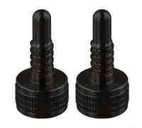 2 protezioni per stecca da biliardo in lega di alluminio, tappo a vite per giunti standard rotondi e dentellati con finitura nera, dimensioni 17 mm (per stecca NJ)