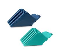 2 protezioni professionali extra lunghe per tagliacapelli, adatte per la maggior parte dei tagliacapelli Wahl, ricambi per pettini tagliacapelli con codice colore, 3,2 cm, 3,8 cm (#10, 12)
