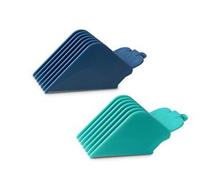 2 protezioni professionali extra lunghe per tagliacapelli, adatte per la maggior parte dei tagliacapelli Wahl, ricambi per pettini tagliacapelli con codice colore, 3,2 cm, 3,8 cm (#10, 12)