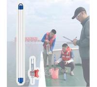 2 provette per la raccolta di campioni d'acqua in PVC, campionatore liquido per test, con tappo a sfera e valvola a gravità, confezione da 2