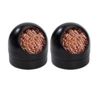 2 pulitori per punte di saldatura, in ottone, spugna di ferro in metallo, spugna secca in lana metallica con sfere per la pulizia di ferro e punte, senza acqua