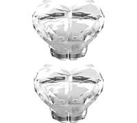 2 pulsanti trasparenti a forma di cuore per WC a forma di cuore, pulsante di pressione per WC a forma di cuore, pulsante di aiuto per il pulsante di ausilio del coperchio del WC valvole di scarico