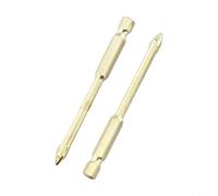 2 punte da trapano in metallo duro rivestite in stagno da 6 mm con gambo esagonale per piastrelle di ceramica, marmo, legno, plastica, metallo, cemento, 4 bordi di taglio industriali