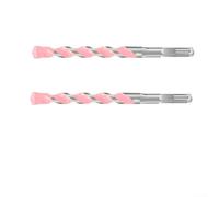 2 punte da trapano per calcestruzzo lunghe 200 mm, con punte in carburo e gambo quadrato, per trapani a percussione, adatte per muratura, mattoni, pietra e legno (16 mm)