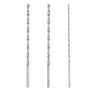 2 punte elicoidali per legno da 200 mm x 6 mm e 1 punta elicoidale per legno da 200 mm x 4 mm, set di punte elicoidali per legno HSS extra lunghe, con codolo diritto, utensile da trapano con codolo