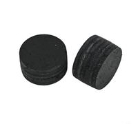 2 punte per stecca da biliardo, 14 x 8 mm, 6 strati, in pelle, per americani, per Cattlehide, parti di ricambio per un migliore controllo degli attacchi e (nero)