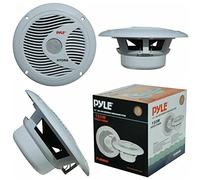 2 PYLE PLMR60W diffusori a doppio cono bianchi da 18 cm 180 mm impermeabili per mare piscina barca hotel ristorante pub 75 watt rms 150 watt max, a coppia