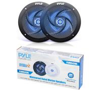 2 PYLE PLMRS43BL altoparlanti neri impermeabili 4" 100 watt max mare barca 4 ohm