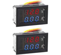 2 Pz 0,28 "LED Amperometro Voltmetro Digitale DC 0-100 V 10 A, Volt Amp 2In1 Tes