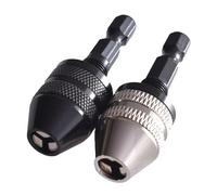 2 pz 0.3-3.6mm Mandrino Autoserrante Punte da Trapano Elettrico Pinza 1/4" Codolo Esagonale Convertitore a Cambio Rapido
