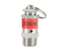 2 pz 1/8 "1/4" BSPT Filettatura Maschio In Acciaio Inox 304 Limitatrice di Pressione Valvola di Sfiato Rilascio Aria (Color : 0.5 Bar, Size : 1l4 BSPT Male)