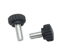 2 Pz-10 Pz/lotto M3 M4 M5 M6 M8 M10 Zigrinato Nylon Rotondo Testa Di Plastica Maniglia Vite A Pollice Bachelite Bullone Nera A Mano(20mm,M3 10PCS)