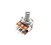 2 PZ 16 Potenziometro a 6 Pin a doppia unità B1K B5K B10K B50K B100K 1K 5K 10K 50K 100K albero fiore15mm(50K Ohm)