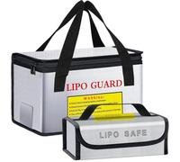 2 PZ 185x60x75 Lipo Safe Bag per Lipo Batteria di stoccaggio e ricarica a prova di fuoco a prova di esplosione