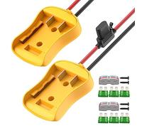 2 PZ 20 V Adattatore Batteria per Dewalt Power Wheels Adattatore Batteria Convertitore Kit 12 AWG Filo con Fusibili e Connettori per Robot RC Auto Giocattolo