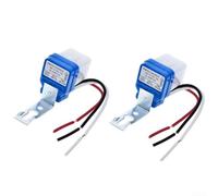 2 PZ 220 V Interruttore di Controllo Della Luce con Sensore Crepuscolare Auto On Off per Lampione Illuminazione Esterna Risparmio Energetico 2200 W Carico Max 10M Gamma di Rilevamento Impermeabile