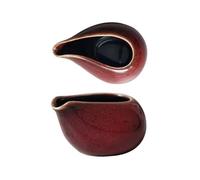 2 pz/5 pz 100 ml Modifiche Brocca di Latte In Ceramica Ristorante Salsa di Bistecca Pentola di Latte Pentola Salsiere Cucina Condimento Strumenti di Estrazione tazza Per Latte, Caffè(Red)