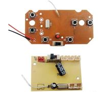 2 pz 6 canali 24G 27MHz telecomando PCB trasmettitore e ricevitore scheda per veicoli modello escavatore, modulo circuito ABS compatto per il funzionamento del veicolo di ingegneria (ruota a sei