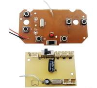 2 pz 6 canali 24G 27MHz telecomando PCB trasmettitore e ricevitore scheda per veicoli modello escavatore, modulo circuito ABS compatto per il funzionamento del veicolo di ingegneria (binario a sei vie