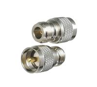 2 pz adattatore connettore N jack femmina a UHF PL259 spina maschio convertitore coassiale RF dritto