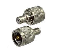 2 pz Adattatore del Connettore UHF PL259 Spina Maschio A RCA TV Femmina Martinetti RF Coassiale Convertitore Filo Terminale In Ottone