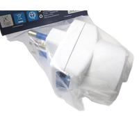 2 PZ Adattatore Triplo Spina 2P+T 16A 2 Prese 10/16A BiPasso 1 Presa 10A