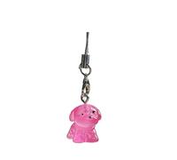 2 pz adorabile cane trasparente portachiavi charms cavo del telefono fascino zaino accessorio femminile borsa appeso regalo decorativo
