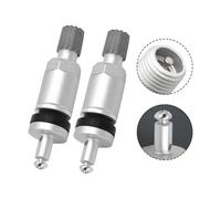 2 pz Alluminio Tubeless per valvole pneumatici TPMS Sensore stelo 75 | Temp Silver per parti di ricambio Auto per camion per moto Sistema di monitoraggio della pressione dei pneumatici